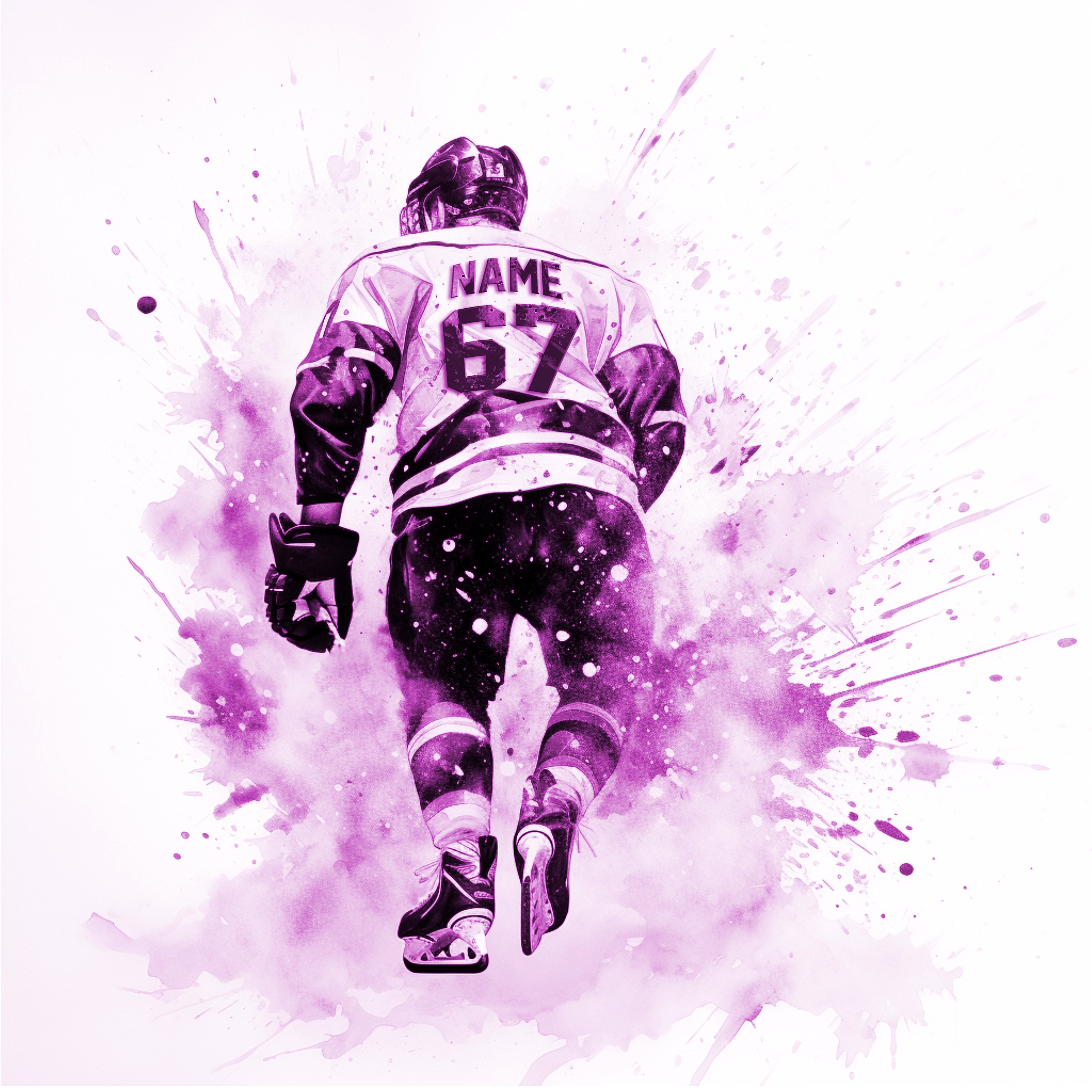 Custom Hockey Player Phone Case Customizable Name and Number Etsy Canada