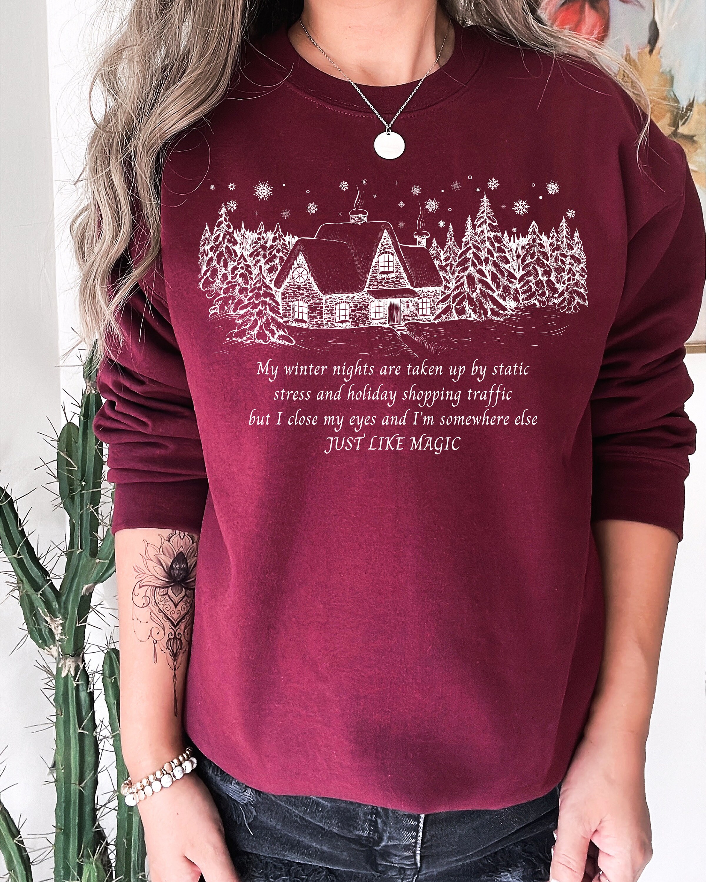 Taylor Swift Sweatshirt Christmas Tree Farm Lyrics Swiftie Etsy