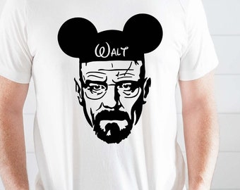 Walter White Heisenberg Walt Shirt, Walt Breaking Disney, Walt White Shirt, Disney Shirts, Disney Heinsenberg, Unisex Premium Graphic Tees
