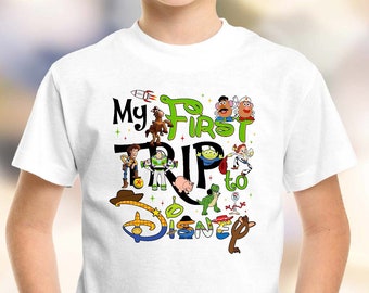 Camiseta Mi primer viaje a Disney, camiseta de Toy Story de Disney, camiseta de vacaciones de Disney, camiseta de viaje de Disney, camiseta a juego de la familia de Disney