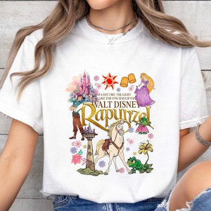 Vintage Rapunzel Tangled Shirt, Floral Rapunzel Shirt, WDW Disney Princess Shirt, Disneyworld Shirt, Tangled Lanterns Shirt, Pascal shirt