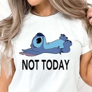 Chemise Stitch Not Today, sweat-shirt à faible consommation d'énergie Disney Stitch, chemise de citation de point, sweat à capuche drôle de point, chemise de vacances de Disney