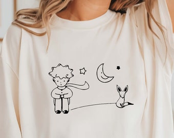 Camiseta de El Principito, camiseta de El Principito y el zorro, camiseta gráfica, camiseta con arte de El Principito, sudadera de El Principito