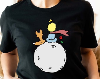 Little Prince Shirt, Le Petit Prince T-shirt, Little Prince And Fox Shirt, Prince and Fox Sweatshirt, Booklovers Hoodie, Graphic Shirt
