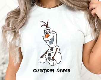 Chemise Olaf La Reine des Neiges personnalisée, chemises voyage en famille Disney, chemise Disney Olaf, sweat-shirt Olaf, chemise film Disney, cadeau pour enfant, chemises cadeaux