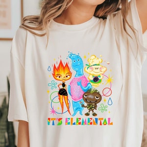 Disney Elemental - Its Elemental Ember Lumen Brook Ripple Portrait Shirt, Disneyland Matching Family Party Gift 2025, Magic Kingdom Shirts