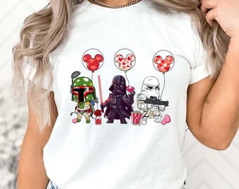 Star Wars Shirt, Disney Balloon Shirts, Star Wars Trip Shirt, Star Wars Characters T-Shirts,Disney World Tee, Disney Star Wars Valentine Tee