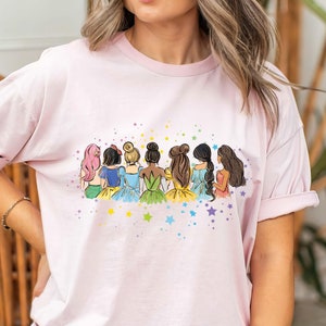 Comfort Colors Gift, Retro Disney Princess Shirt, Watercolor Princess Shirt, Disney Trip T-Shirt, Disney Princess, Disneyworld Princess Gift