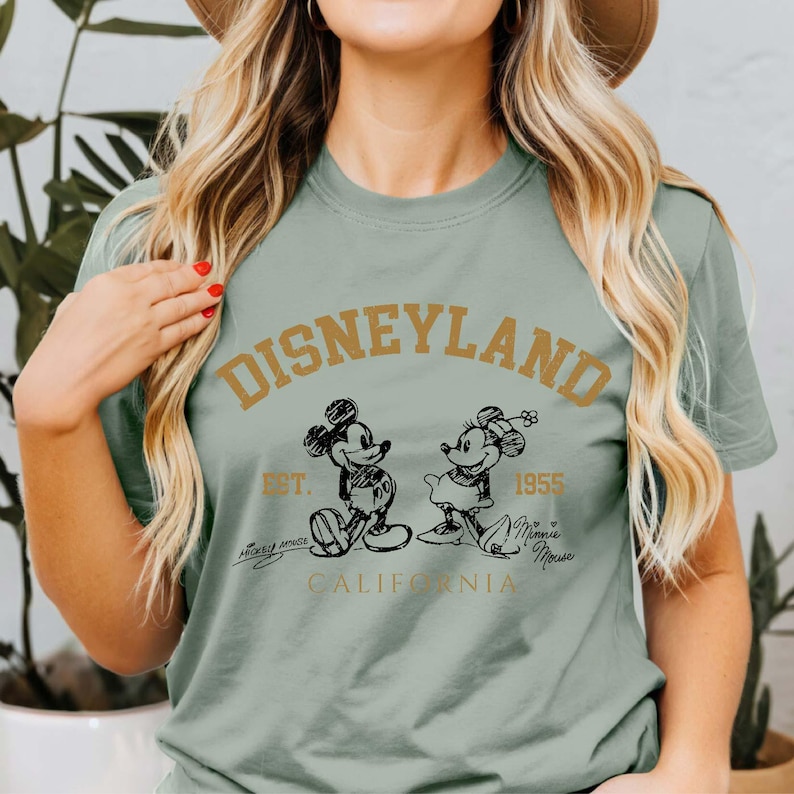 Disneyland California Shirts For Family, Comfort Color Disneyland California Mickey and Minnie Shirt, Disneyland Matching Group T-Shirts
