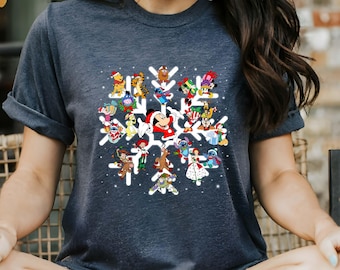 Disney Snowflake Christmas Shirt, Disneyland Xmas Shirt, Magic Kingdom Holiday Sweatshirt, Mickey Snowflake T-Shirt, Disney Christmas Trip