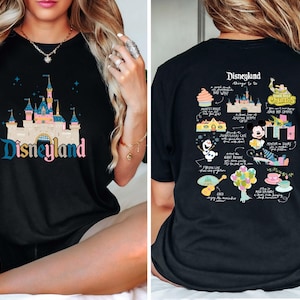 Disneyland Things To Do Back and Front Vacation Shirt, Disneyland 2025 Trip T-shirt, Disneyland Vintage Mickey And Friends Crew Sweatshirt