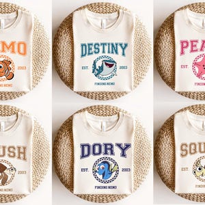 Retro Disney Finding Nemo All Characters Est 2003 Group Custom Vintage Shirt, Nemo Dory Peach Tee, Finding Nemo Shirts, Finding Nemo Tee