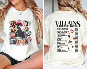 Comfort Colors® Villains The Evil Tour T-Shirt, Halloween Evil Queen Shirt, Maleficent Tee, Disneyland Girl Trip Shirt, Halloween Witch