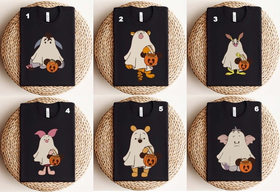 Retro Winnie The Pooh Ghost Halloween Shirt, Spooky Season