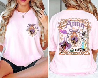 Frozen Anna Coquette Shirt, Comfort Colors® Princess Anna Vintage Bow Tee, Magic Kingdom Shirt, Disney World Girls Trip T-shirt