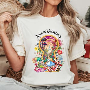 Watercolor Alice In Wonderland Shirt, Comfort Colors® Alice Magic Adventure Shirt, Alice Wonderland Magic Key Shirt, Alice Cheshire Cat Tee