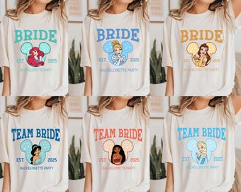 Disney Princesses Bachelorette Party Shirt, Disney Bridal Party Tee, Disney Bachelorette Tees, Disney Bridesmaid Shirts, Bachelor Party Tees