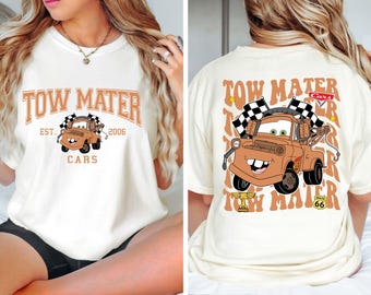 Tow Mater Shirt, Disney Cars T-shirt, Lightening McQueen Tee, Sally Carrera Shirt, Doc Hudson Tee, Guido and Luigi Shirt, Cruz Ramirez
