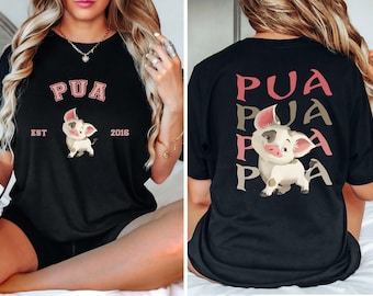Comfort Colors® Pua Est 2016 Shirt, Disney Moana Character Two Sided T-shirt, Princess Moana Pua Tee, Disney Group Shirt, Disneyworld Tee
