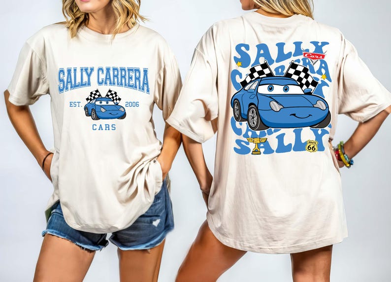 Disney Cars Shirt, Sally Carrera Est 2006 Cars Shirt, Pixar Lightening McQueen Tee, Tow Mater T-Shirt, Disneyland Family Comfort Colors®