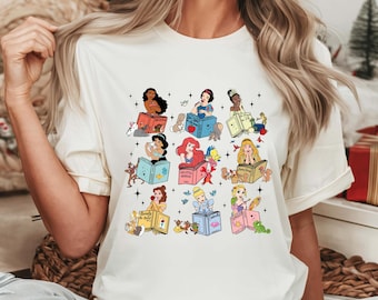 Chemise club de lecture Disney Princess Sidekicks, t-shirt livre de lecture Disney, plie Pua Pascal, cadeau pour les amoureux des livres, bibliothécaire Disney, enseignant d'équipe