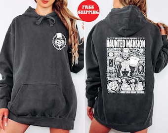Comfort Colors® Vintage Haunted Mansion Two-Sided Sweatshirt, Stretching Room Hoodie, Haunted Mansion 1969 Sweatshirt, Disneyland Halloween