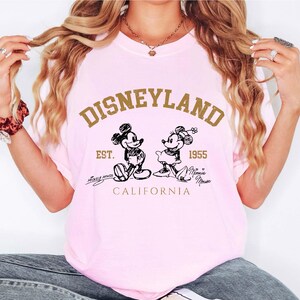 Retro Disneyland Shirt, Comfort Colors® Disneyland Est 1955 California Shirt, Disneyland Mickey Minnie Tee, Disney Family Matching Tee