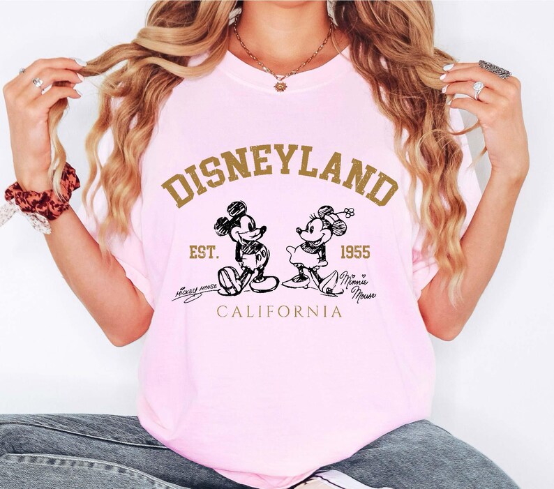 Retro Disneyland Shirt, Comfort Colors® Disneyland Est 1955 California Shirt, Disneyland Mickey Minnie Tee, Disney Family Matching Tee