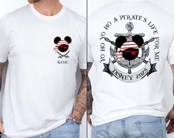 Comfort Colors® Custom Pirate T-Shirt, Disney Pirate Cruise Shirt, Family Cruise Matching Tee, Mickey Minnie Pirate Shirt, Cruise Trip Tee