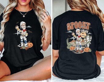 Toy Story Mummy Cowboy Woody Halloween Shirt, Retro Disney Pixar Tee, Vintage Halloween Western Sweatshirt, Disney Pumpkin Shirt