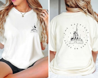 Comfort Colors® The Happiest Place One Earth Shirt, Magical Castle Shirt, Mickey Castle Shirt, Disney Vacation Shirt, Magical Kingdom Shirt
