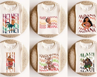 Moana Matching Family Shirt, Hei Hei Pua Maui Baby Moana Tee, Disney Princess Group T-shirt, Comfort Colors® Moana Vacation Tee