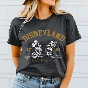 Retro Disneyland Shirt, Comfort Colors® Disneyland Est 1955 California Shirt, Disneyland Mickey Minnie Tee, Disney Family Matching Tee