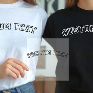 Custom text ready to press DTF transfer allowing you to add your own word, name, or phrase to create personalized apparel. This custom name DTF transfer is perfect for t shirts, sweatshirts, hoodies, and tote bags. Ready to press heat transfer works on cotton, polyester, and blended fabrics. Ideal for small businesses, DIY creators, and custom apparel makers looking for high quality, vibrant, and long lasting custom text DTF prints.