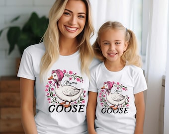 Mama Mini Goose Shirt, Matching Mom and Me Shirt, Mother Day's Shirt, Silly Goose Mom, Baby Announcement Shirt, Goose Lover,Mothers Day Gift