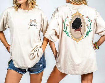 Custom Vintage Moana Shirt, Comfort Colors® Princess Moana Coquette Frame Shirt, Magical Kingdom Shirt, Disney Moana Kids Shirt