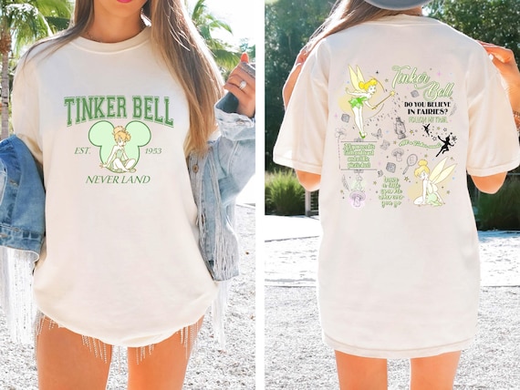 Comfort Colors® Vintage Disney Tinker Bell Shirt, Tinkerbell 1953 Neverland Shirt, Disney Vacation Tee, Disney Princess, Disneyworld Shirts