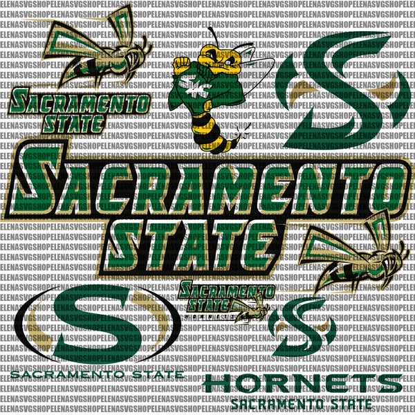 Hornets SVG, Football Team SVG, Collage, Game Day, Basketball, Athletics, Sacramento State, Mom, Ready For Cricut, Instant Download.