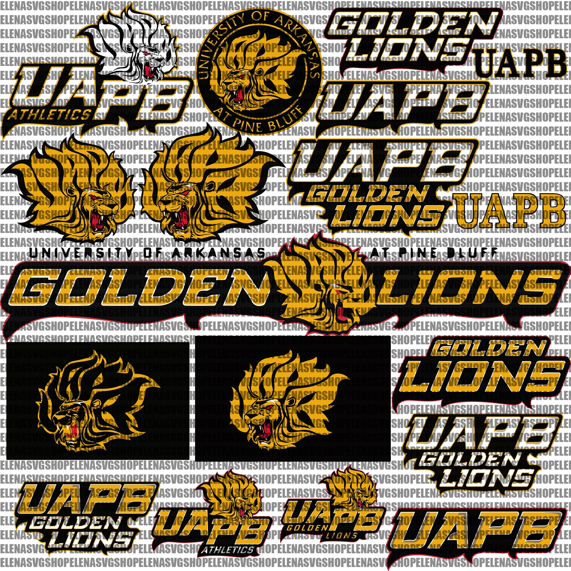 Golden Lions SVG, Football Team, Collage, Game Day, Basketball, Arkansas PB, UAPB, Mom, Ready For Cricut, Instant Download.
