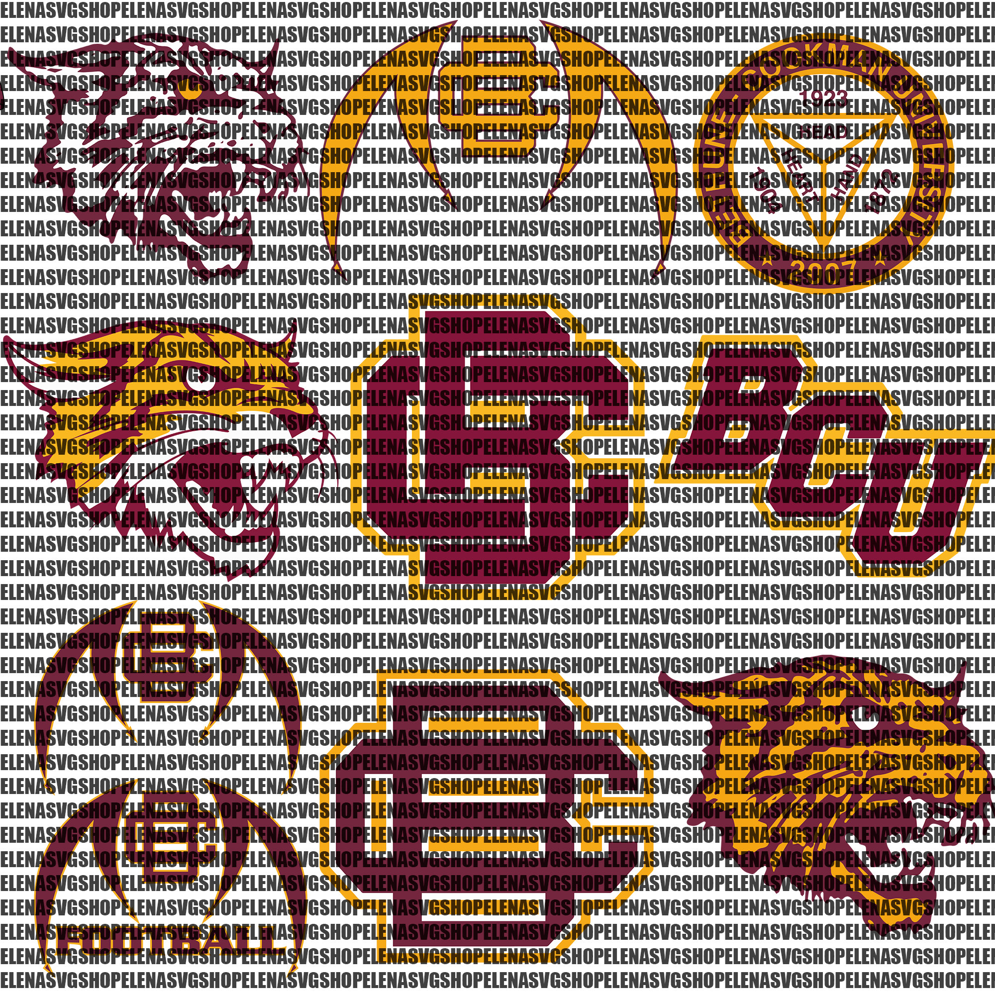 Wildcats SVG, Football Team SVG, Collage, Game Day, Basketball, Bethine
