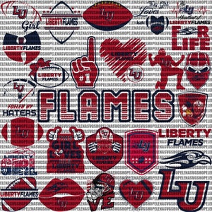 Flames SVG, Football Team SVG, Collage, Game Day, Basketball, Liberty, Mom, Ready For Cricut, Instant Download.