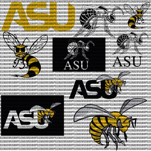 Hornets SVG, Football Team SVG, Collage, Game Day, Basketball, Alabama State, ASU, Mom, Ready For Cricut, Instant Download.