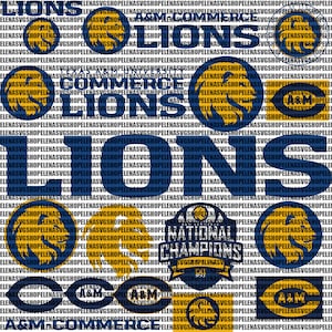 KOMMERZ LÖWEN SVG, Fußball-Team SVG, Collage, Spieltag, Basketball, Texas A & M, Mama, bereit für Cricut, Sofort Download.