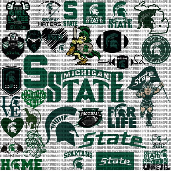 Michigan State University SVG, Spartans SVG, Game Day, Basketball, Mom, College, Football, Instant Download.