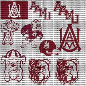 Bulldogs SVG, Football Team SVG, Collage, Game Day, Basketball, Alabama A&M, Mom, Ready For Cricut, Instant Download.
