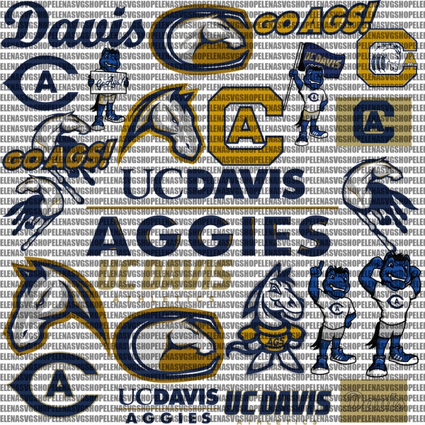 Davis Aggies SVG, Football Team SVG, Collage, Game Day, Basketball, California, UC Davis, Mom, Ready For Cricut, Instant Download.