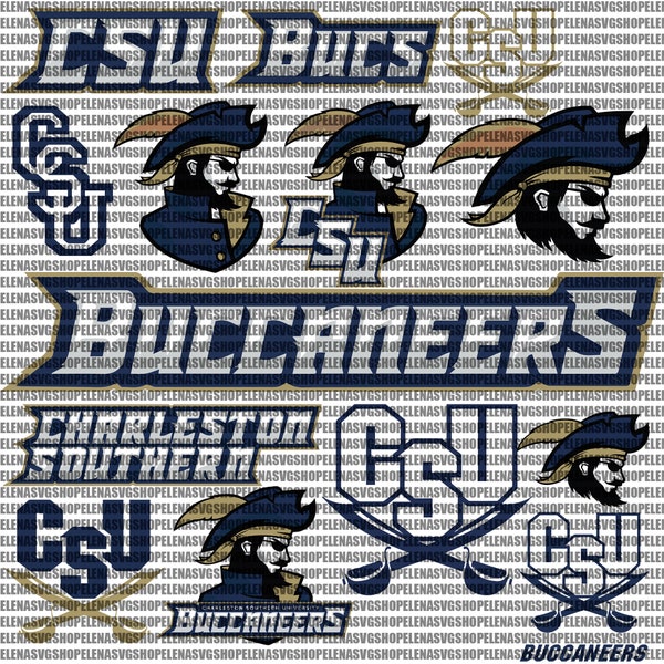 Buccaneers SVG, Football Team SVG, Collage, Game Day, Basketball, Athletics, CSU, Charleston Southern, Mom, For Cricut, Instant Download.