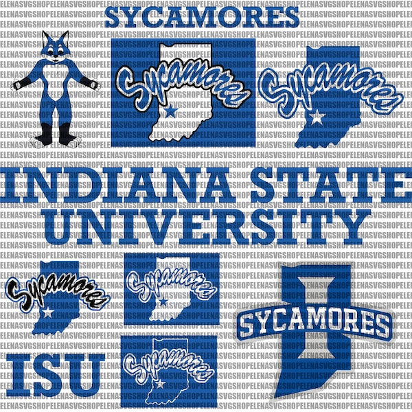 Indiana State SVG, Sycamores SVG, Game Day, ISU, College, University, Athletics, Football, Basketball, Mom, Instant Download.