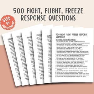 500 perguntas sobre luta, fuga e congelamento, livro de exercícios sobre trauma, diário do sistema nervoso, cura da ansiedade, regulação emocional de aterramento, terapia somática