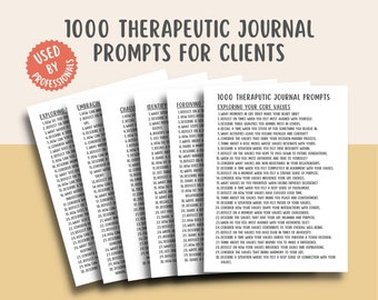 1000 Therapeutic Journal Prompts, Thought Provoking Mental Health Questions, Short and Thoughtful Journaling Prompts, Stress Anxiety Relief